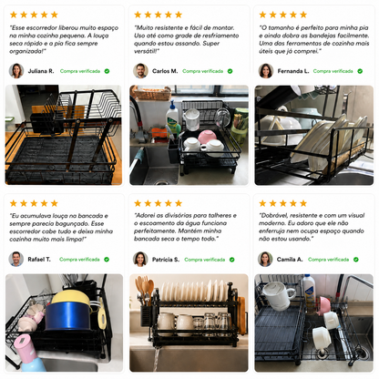 Foldable Over Sink Dish Drying Rack