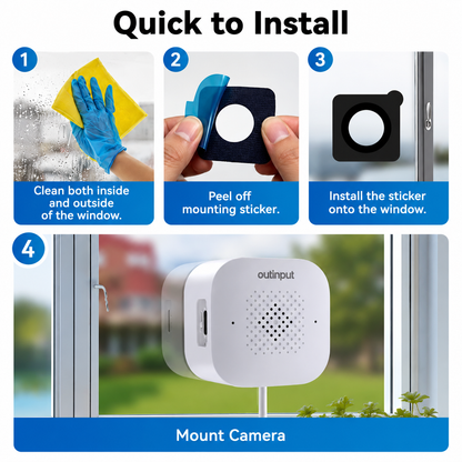 Smart 2K Window Security Camera