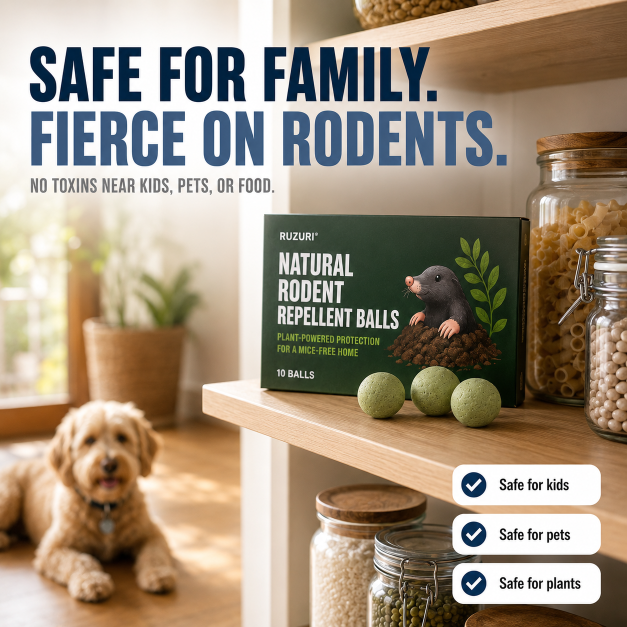 Natural Rodent Repellent Balls (10 Pieces)