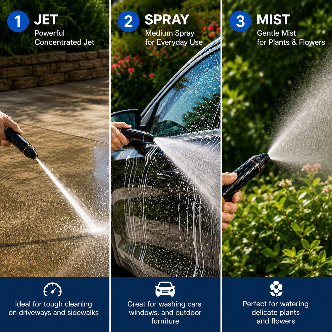 Power Wash Nozzle — Turns Any Hose Into a Pressure Washer