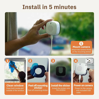 Smart 2K Window Security Camera