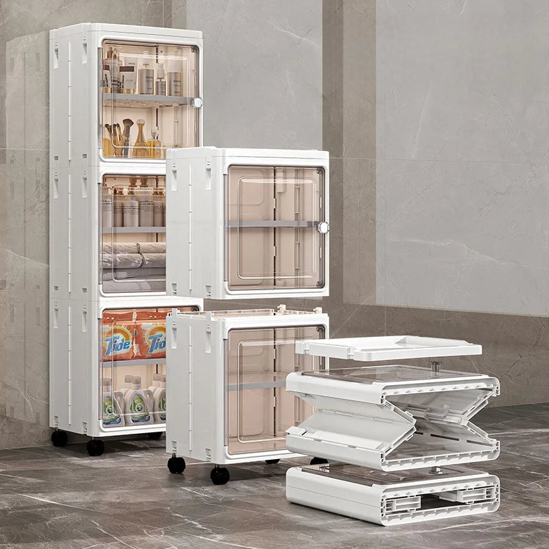Multifunctional Foldable Dustproof Gap Storage Cabinet