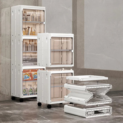 Multifunctional Foldable Dustproof Gap Storage Cabinet