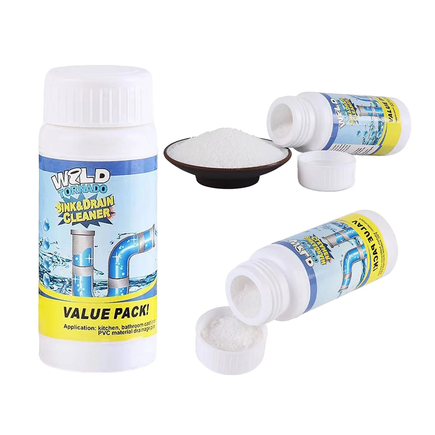 Powerful Sink and Drain Cleaner Powder Fast Acting Portable Powder Cleaning Tool for Home Bathroom Cleaning Tool